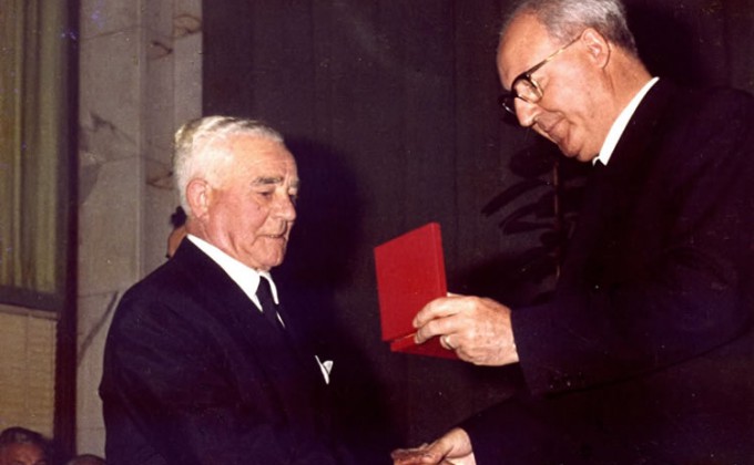 Anteprima diCavaliere del Lavoro 1966 with President of Italian Republic Mr.Saragat